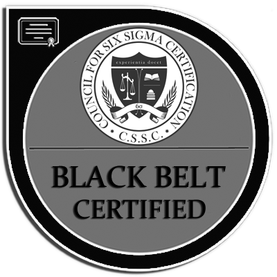 Black Belt Certified, Council for Six Sigma Certification